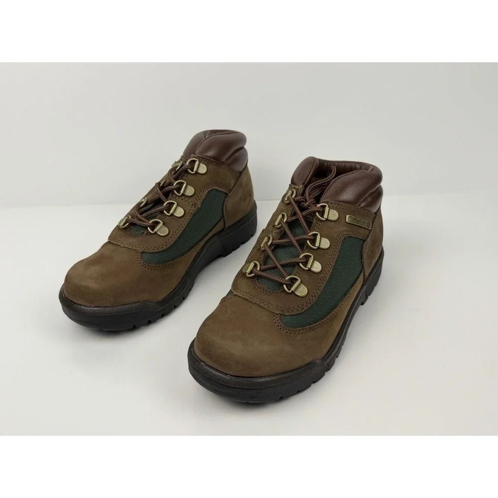 Timberland Field Boot Youth Size 3 Dark Brown Numbuck ‎ TB 016737